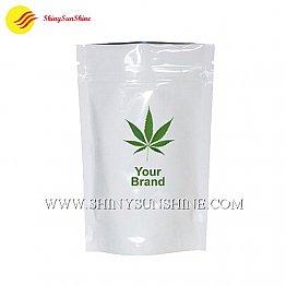 Custom printable cannabis Mylar stand up pouch with zipper
