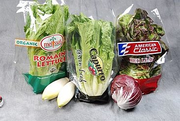 Custom plastic food grade material packaging bags for fresh vegetables and fruits.