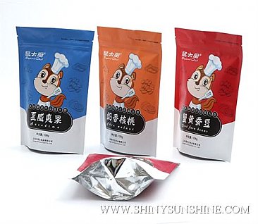 Custom plastic bag for food packaging with food grade material.