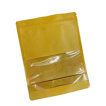 Custom food or marijuana, cannabis Kraft paper packaging pouch bags with zip lock.