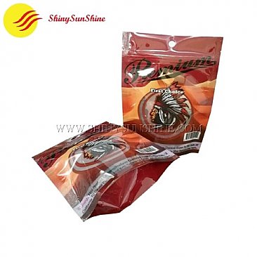 Custom printable plastic tobacco zip lock self standing pouch packaging bags.