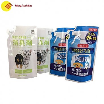 Custom printable special shaped standing liquid stand up pouch packaging bags.