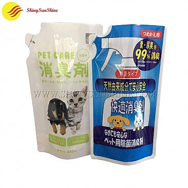 Custom printable special shaped standing liquid stand up pouch packaging bags.