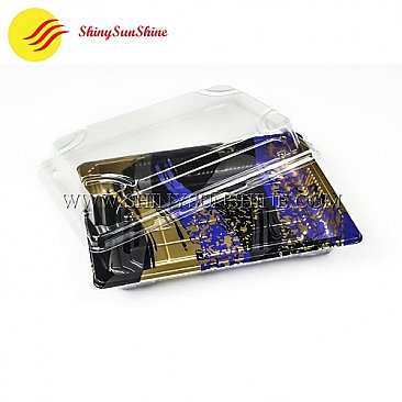 Custom plastic Sushi food packaging container boxes logos & design.