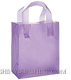Custom plastic shopping bags with handle.