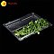 Clear PET recyclable plastic clamshell packaging boxes for fresh herbs, spices and fruits.